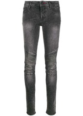 Philipp Plein acid wash skinny jeggings