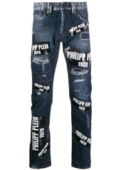 Philipp Plein all over logo jeans