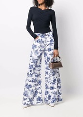 Philipp Plein all-over logo print wide-leg jeans