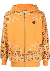 Philipp Plein bandana-print zip-up hoodie