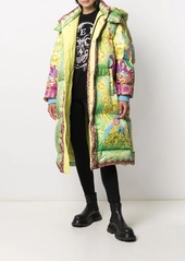 Philipp Plein baroque-print long padded jacket