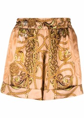 Philipp Plein baroque print shorts