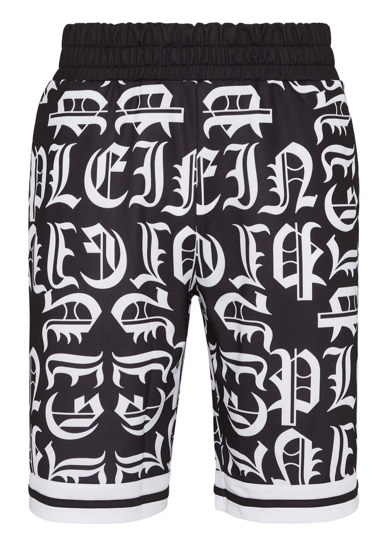 Philipp Plein Basket Jogging Shorts Gothic Plein