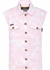 Philipp Plein bleach-effect denim vest