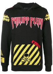 Philipp Plein caution warning hoodie