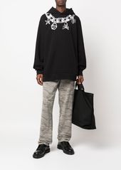 Philipp Plein chain print cotton hoodie