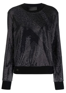 Philipp Plein crystal-embellished cotton sweatshirt