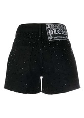 Philipp Plein crystal embellished denim shorts