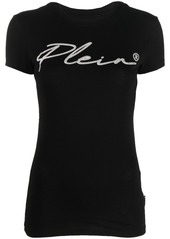Philipp Plein crystal-embellished logo cotton T-shirt