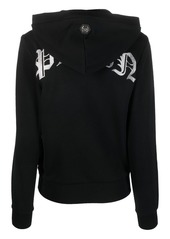 Philipp Plein crystal-embellished logo hoodie