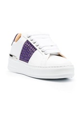 Philipp Plein crystal-embellished low-top leather sneakers