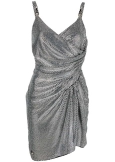 Philipp Plein crystal-embellished ruched mini dress