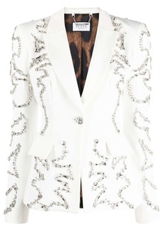 Philipp Plein crystal-embellished single-breasted blazer