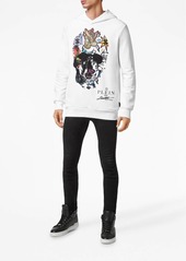 Philipp Plein crystal-embellished skull hoodie