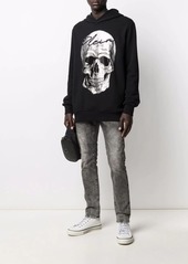 Philipp Plein crystal-embellished skull hoodie