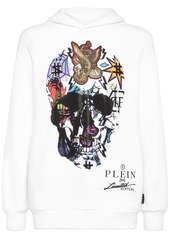 Philipp Plein crystal-embellished skull hoodie