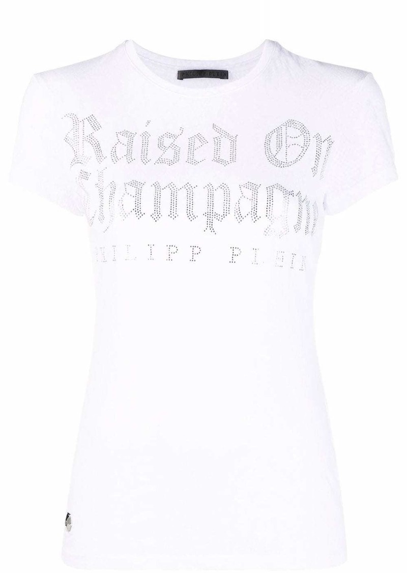 Philipp Plein crystal-embellished snake-print T-shirt