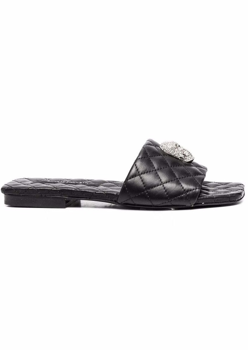 Philipp Plein crystal-skull flat sandals