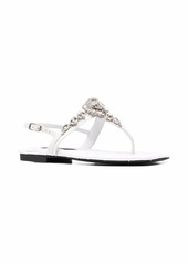 Philipp Plein crystal-skull flat sandals