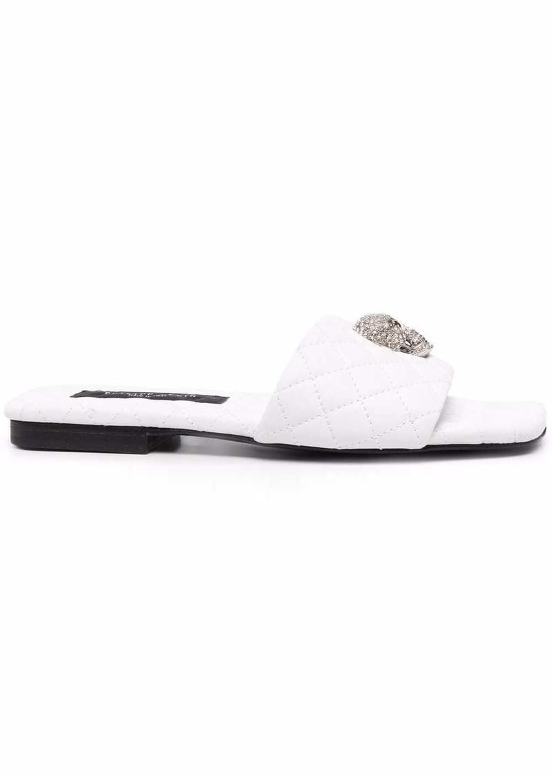 Philipp Plein crystal-skull flat sandals