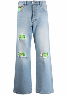 Philipp Plein distressed cropped jeans