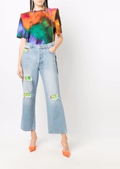 Philipp Plein distressed cropped jeans