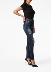 Philipp Plein distressed-effect high-waisted jeggins