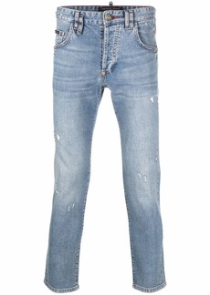 Philipp Plein distressed straight-cut jeans