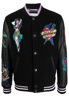 Philipp Plein embellished College Bomber jacket