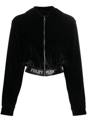 Philipp Plein embellished-logo hooded cardigan