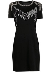 Philipp Plein embellished thunderbolt T-Shirt dress