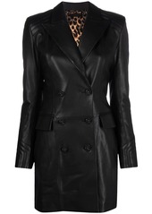 Philipp Plein fitted leather coat