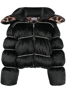 Philipp Plein Flame embellished oversized puffer jacket