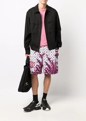 Philipp Plein floral logo drawstring shorts