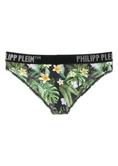 Philipp Plein floral-print gem-logo briefs