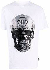 Philipp Plein gem-embellished skull logo-graphic T-shirt