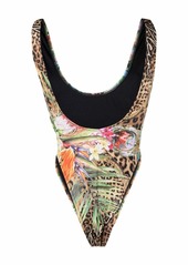 Philipp Plein graphic-print belted swimsuit