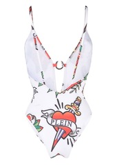 Philipp Plein graphic-print swimsuit