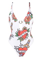 Philipp Plein graphic-print swimsuit