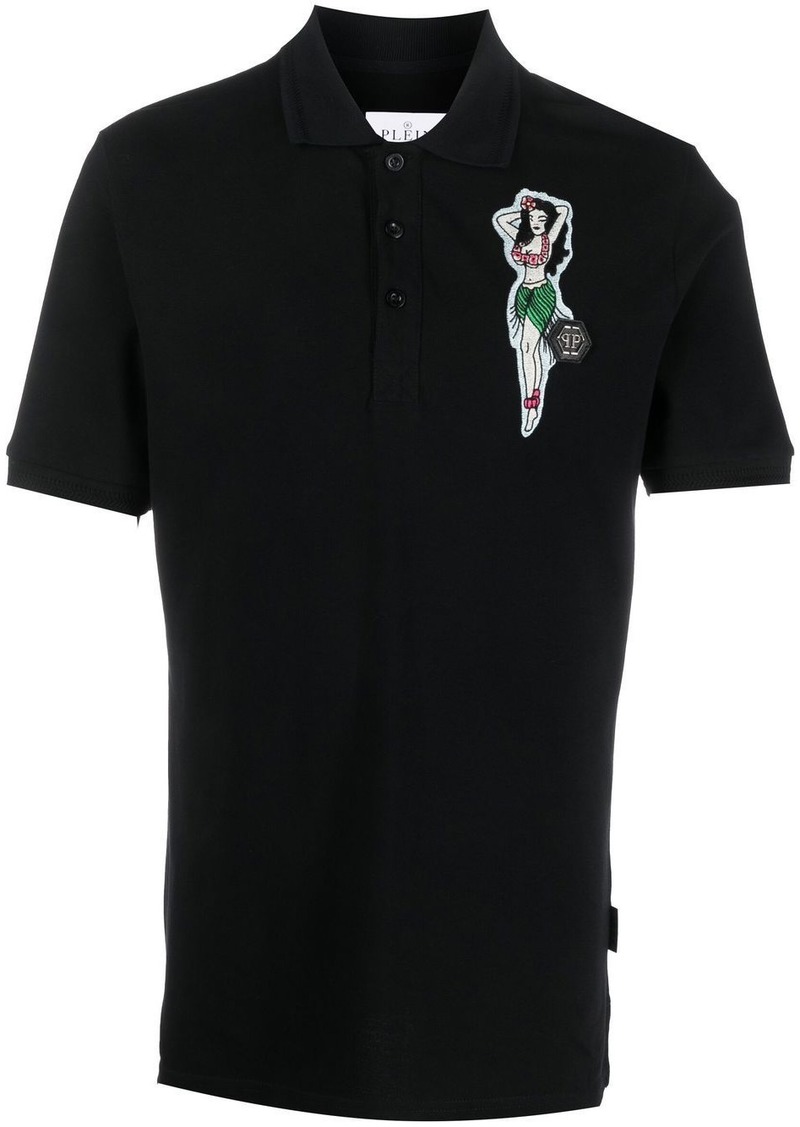 Philipp Plein logo-patch polo shirt