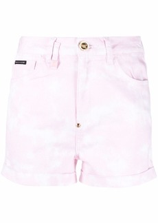 Philipp Plein Hexagon denim hot pants