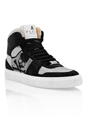 Philipp Plein HI-TOP SNEAKERS NOTORIOUS CRYSTAL SKULL with Crystals