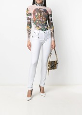 Philipp Plein high-waisted cotton jeggings