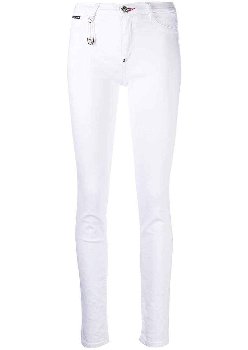 Philipp Plein high-waisted cotton jeggings