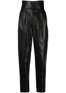 Philipp Plein high-waisted leather trousers