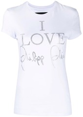 Philipp Plein I Love crystal-embellished T-shirt