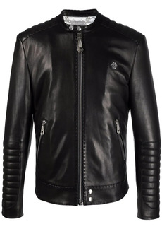 Philipp Plein Iconic Plein leather jacket