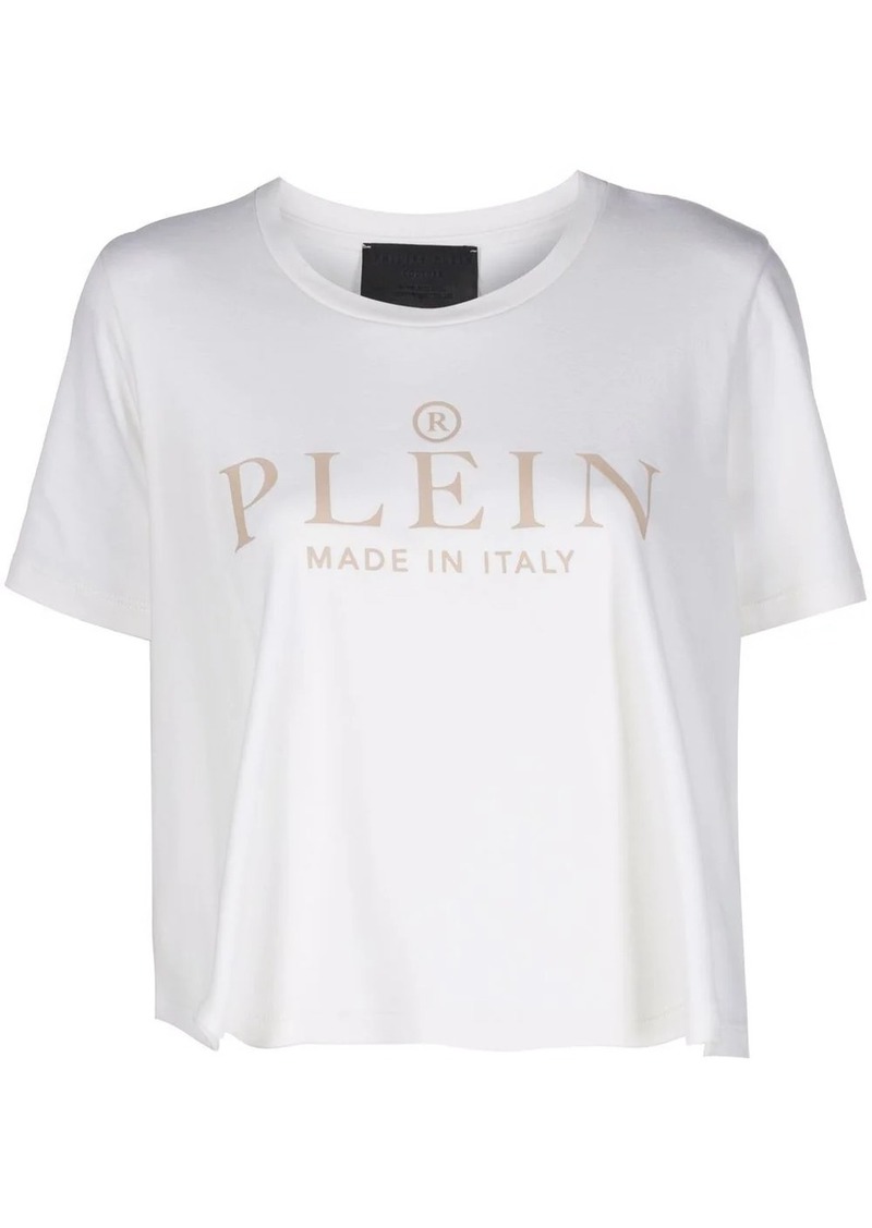 Philipp Plein Iconic Plein short-sleeve cropped T-shirt