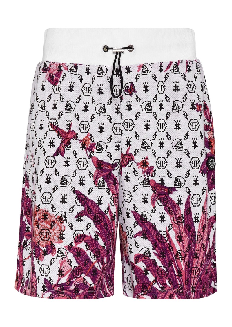 Philipp Plein Jogging Shorts Flowers