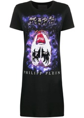 Philipp Plein KISS-print T-shirt dress